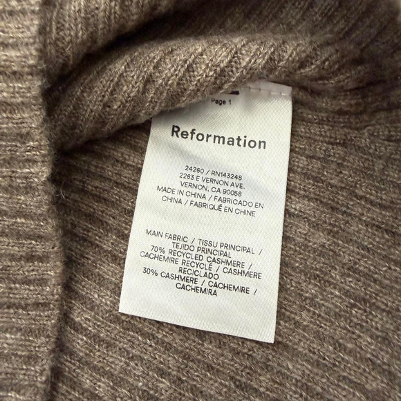 Reformation Glenna Recycled Cashmere Sweater - Size XS - Picture 7 of 7
